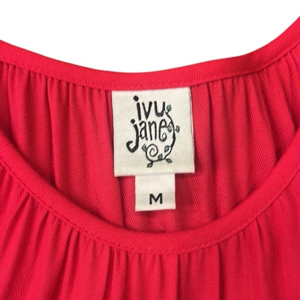Ivy Jane Embroidered Split Sleeve Boho Short Dress Pink Size Medium - Picture 4 of 10